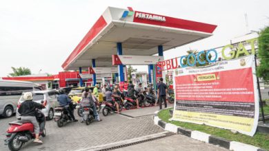 Antrean kendaraan di SPBU di Medan. Foto: Pertamina Patra Niaga
