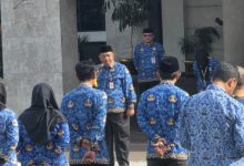 Pemkot Cilegon menggelar ape bersama memperingati HUT Korpri. Foto Daeng Yusvin