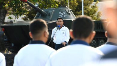 Menkav 2 Mar menggelar apel khusus di Markas Marinir. Foto: Munawir - Menkav 2 Mar