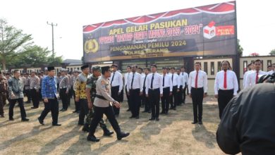 Apel Operasi Mantab Brata Maung untuk pengamanan Pemilu 2024. Foto: Yono