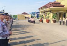 Apel Siaga di Polres Serang jelang pelantikan Presiden RI. Foto: Yono