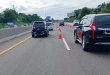 Contraflow arah jakarta - Cikampek. Foto: Antara