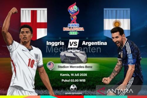 Flyer Argentina Vs Inggris. Foto Antara