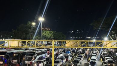 Arus balik masih memadatani Pelabuhan Bakauheni, Lampung. Foto Antara