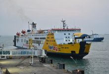 kapal fery di Pelabuhan Penyebeerangan Merak. Foto Antara