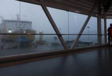 Cuaca ekstrem yang menimpa Pelabuhan Merak - Bakauhuni. Foto Daeng Yusvin