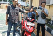 Motor Honda Vario milik Astuti dicuri, ditemukan polisi dan diekmbalikan ke pemiliknya. Foto: Yono