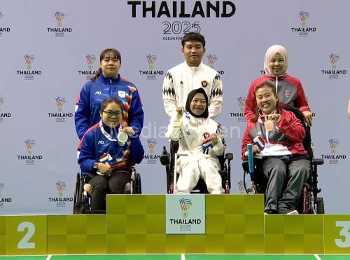 Handayani, atlet paralimpik raih emas di Paragames Thailand. Foto Daeng Yusvin