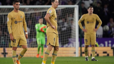 Barcelona ditekuk Real Vallodoid di Stadion Neuvo Jose Zorilla. Foto: LKBN Antara
