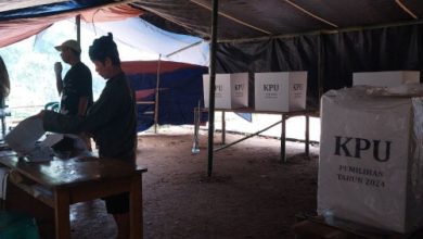 Warga Baduy sedang memberikan suaranya di Pilkada. Foto: Antara