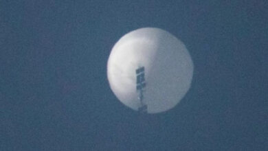 Penampakan balon pengintai. Foto: Reuters / BBC Indonesia