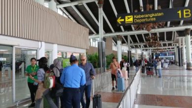 Suasana Bandara Soetta saat penumpang chek in. Foto: Antara