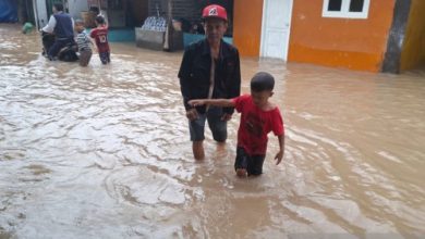 Bencana banjir terjadi di Baros, meredam 33 rumah. Foto Antara