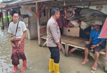 Banjir yang merendam rumah di 7 desa ke Kecamatan Carenang dan Binuang. Foto Yono