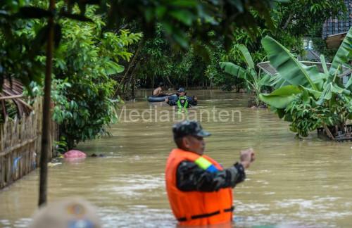 Banjir di salah satu wilaya di Banten. Foto: Antara