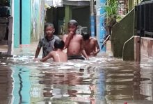 Banjir Jakarta. Foto: LKBN Antara