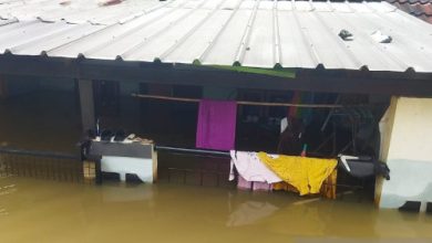 Salah satu rumah yang terendam banjir di Kabupaten Tangerang. Foto Antara
