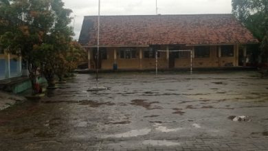 Salah satu gedung SDN di Lebak yang dilanda banjir. Foto Antara