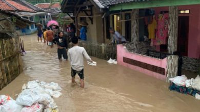 Salah satu lokasi banjir di Kabupate Lebak. Foto Antara