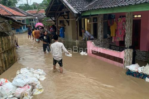 Salah satu lokasi banjir di Kabupate Lebak. Foto Antara