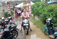 Banjir mulai surut di Desa Cibeureum, Kabupaten Lebak. Foto: Antara