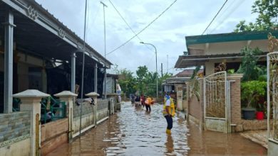 Perumahan warga direndam banjir di Padarincang. Foto Antara