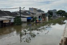 Banjir di Perumahan Garden City, Kota tangerang. Foto: Antara