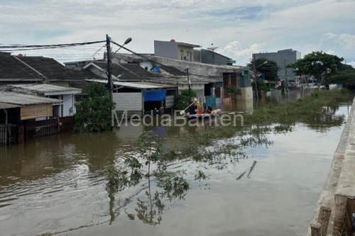 Banjir di Perumahan Garden City, Kota tangerang. Foto: Antara