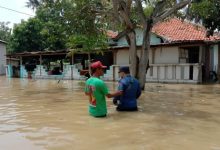Banjir di pesisir utara Kabupaten Tangerang. Foto Antara