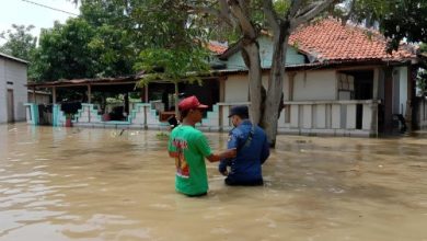 Banjir di pesisir utara Kabupaten Tangerang. Foto Antara