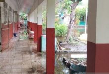 Kegiatan belajar mengajar SDN Pamarican 1 Kota Serang dilakukan secara daring. Foto Antara