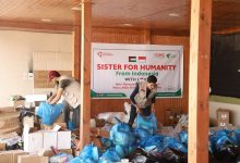 Bantuan sanitasi perempuan bagi korban di Gaza. Foto: Dompet Dhuafa