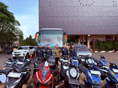 Barang bukti berupa 16 sepeda motor tanpa dokumen. Foto Bidhumas Polda Banten