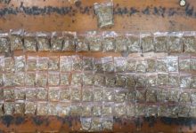 Barang bukti dari pengedar narkotika jenis tembakau sintetis di Serang. Foto Yono