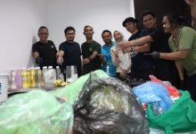 Barang bukti produks narkotika jenis etomidate di PIK2 Banten. Foto Antara