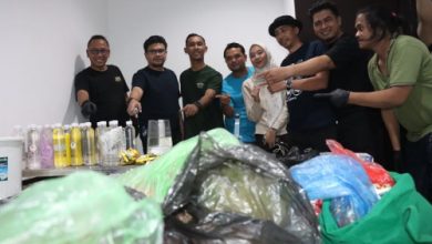 Barang bukti produks narkotika jenis etomidate di PIK2 Banten. Foto Antara