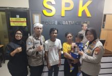 Penyerahan anak korban penculikan dari Polresta Metro Tangerang. Foto: LKBN Antara