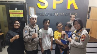 Penyerahan anak korban penculikan dari Polresta Metro Tangerang. Foto: LKBN Antara