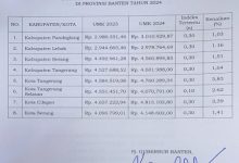 Penetapan UMK tahun 2024 di Provinsi Banten. Foto: Istimewa