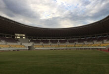 Lapangan Sepakbola di Banten International Stadium (BIS).