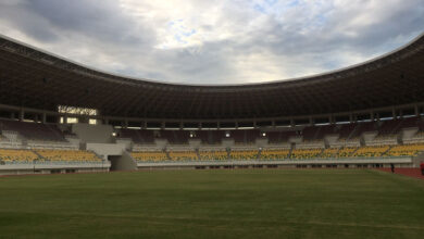 Lapangan Sepakbola di Banten International Stadium (BIS).