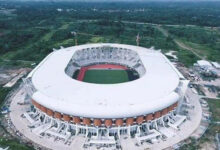Banten International Stadium (BIS) dari udara.
