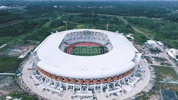 Banten International Stadium (BIS) dari udara.