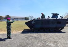 Prajurit dan Ranpur Yonranratfib 2 Mar yang di-BKO-kan Pam VVIP. Foto: Ahmad Munawir - Menkav 2 Mar