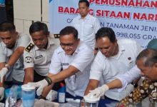 BNN Banten memusnahkan barang bukti sabu. Foto Antara