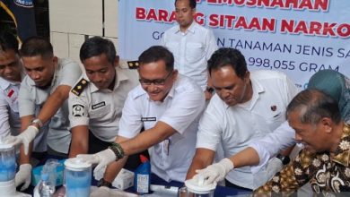 BNN Banten memusnahkan barang bukti sabu. Foto Antara
