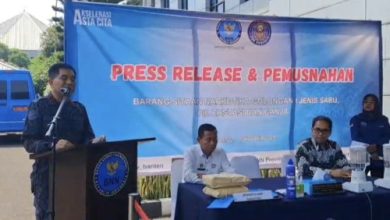 Konferensi BNNP Banten soal pengiriman narkotika dari Medan. Foto: Antara