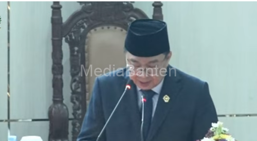 Boby Adityo Rizaldi, Kepala 5 BPK RI di Sidang Pleno DPRD Banten. Foto cuplikan Banten Parlemen TV