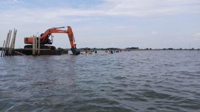 Pembongkaran sisa pagar laut di Desa Kohod. Foto; Biro Adpim Pemprov Banten