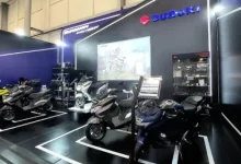 Sepeda motor Suzuki hadir di IMOS 2024 di ICE BSD Tangerang. Foto: Istimewa